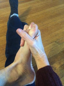 Shaking "hands" with my foot