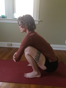 Malasana or bathrooming squat